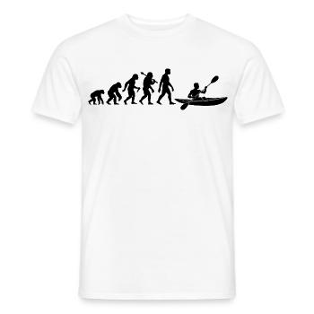Kajak Evolution Kajakfahrer Für Wassersport Fans - Männer T-Shirt - Weiß - Vorne - AI Model Male 178 dark (178cm)