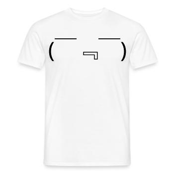 Émotique ( ̄『 ̄) affamée Kaomoji bave - T-shirt homme - blanc - Devant - AI Model Male 178 dark (178cm)