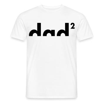 Dad hoch zwei | Vater | Vatertag - Männer T-Shirt - Weiß - Vorne - AI Model Male 178 dark (178cm)