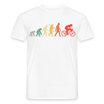 Radfahren Evolution Für Radfahrer Retro Radsport - Männer T-Shirt - Weiß - Vorne - AI Model Male 178 dark (178cm)