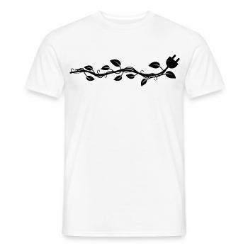 Garland, der in einem Plug endet. - Männer T-Shirt - Weiß - Vorne - AI Model Male 178 dark (178cm)