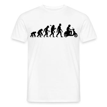 Roller Evolution - Mofa Moped Scooter Fahren - Männer T-Shirt - Weiß - Vorne - AI Model Male 178 dark (178cm)