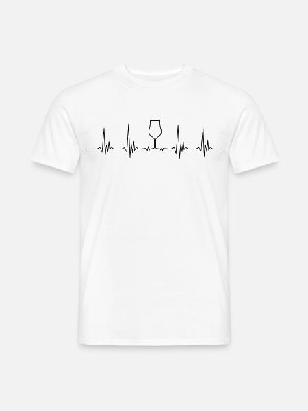 Heartbeat Nosing - Männer T-Shirt - Weiß