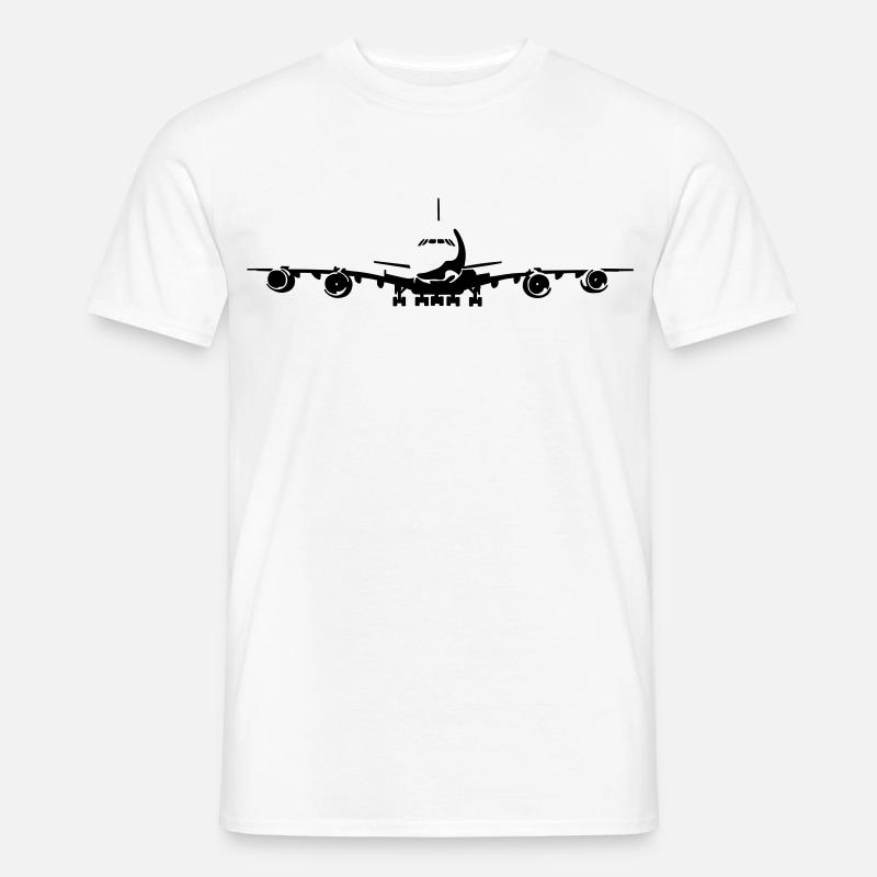 Passagierflugzeug - Männer T-Shirt - Weiß