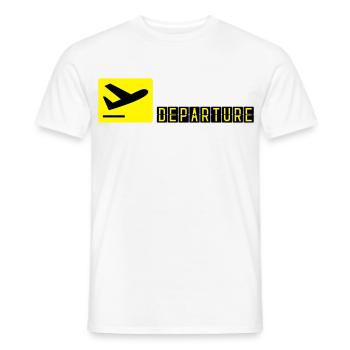 Airplane taking off - Men's T-Shirt - white - Front - AI Model Male 178 dark (178cm)