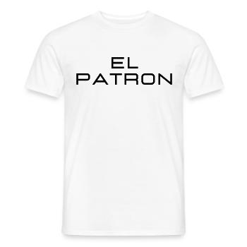 El Patron – The Doer Look - Men's T-Shirt - white - Front - AI Model Male 178 dark (178cm)