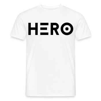 Hero - Held - Men's T-Shirt - white - Front - AI Model Male 178 dark (178cm)