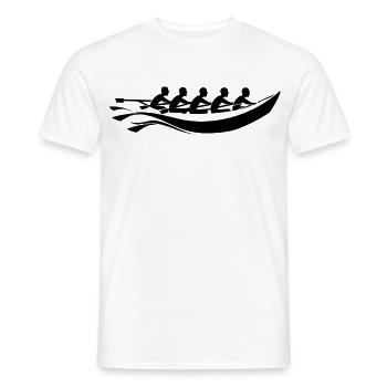 Look de dessin animé de l’équipe d’aviron - T-shirt homme - blanc - Devant - AI Model Male 178 dark (178cm)