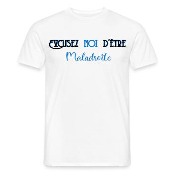 Entschuldigung, dass ich ungeschickt bin - Männer T-Shirt - Weiß - Vorne - AI Model Male 178 dark (178cm)