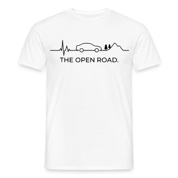 LA ROUTE OUVERTE. (battement de cœur - couleur personnalisable) - T-shirt homme - blanc - Devant - AI Model Male 178 dark (178cm)