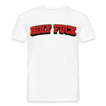 Holy Fuck Sports Style Typography - T-shirt homme - blanc - Devant - AI Model Male 178 dark (178cm)