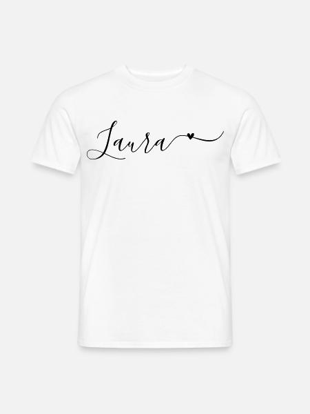 Laura Prénom Décoratif - T-shirt homme - blanc