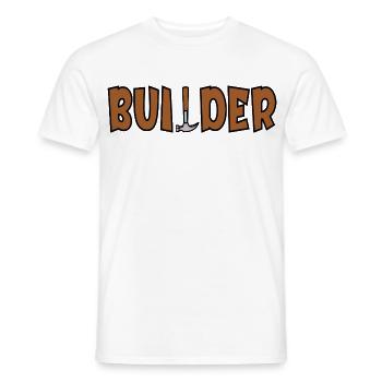 Artisan Papa Bâtisseur - T-shirt homme - blanc - Devant - AI Model Male 178 dark (178cm)