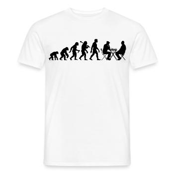Schach Schachspieler Evolution mit Schachbrett - Männer T-Shirt - Weiß - Vorne - AI Model Male 178 dark (178cm)