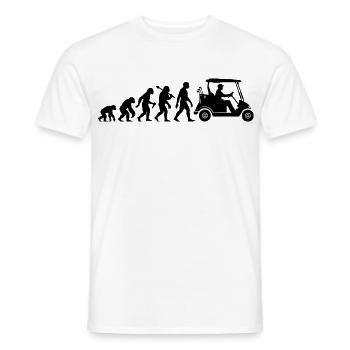 Golf Evolution Golfwagen Für Golfer Golfspieler - Männer T-Shirt - Weiß - Vorne - AI Model Male 178 dark (178cm)