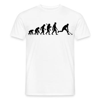 Feldhockey Evolution Für Hockey Spieler Sport - Männer T-Shirt - Weiß - Vorne - AI Model Male 178 dark (178cm)
