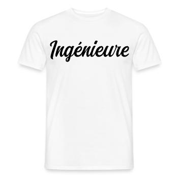 Technical Design Engineer Science Project - Men's T-Shirt - white - Front - AI Model Male 178 dark (178cm)