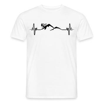 Palpitations ECG des vététistes - T-shirt homme - blanc - Devant - AI Model Male 178 dark (178cm)