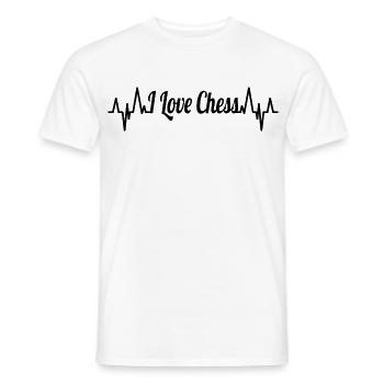 Schachspieler Liebe - Männer T-Shirt - Weiß - Vorne - AI Model Male 178 dark (178cm)