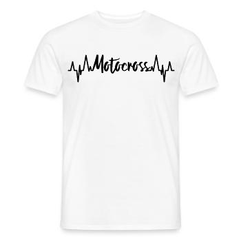 Motocross Pulse Line - Men's T-Shirt - white - Front - AI Model Male 178 dark (178cm)