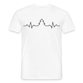 Weihnachtsbaum EKG - Herzschlag Weihnachten - Männer T-Shirt - Weiß - Vorne - AI Model Male 178 dark (178cm)