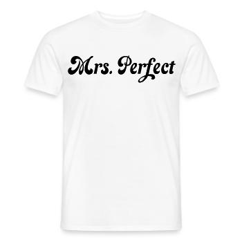 Mrs. perfect - Männer T-Shirt - Weiß - Vorne - AI Model Male 178 dark (178cm)