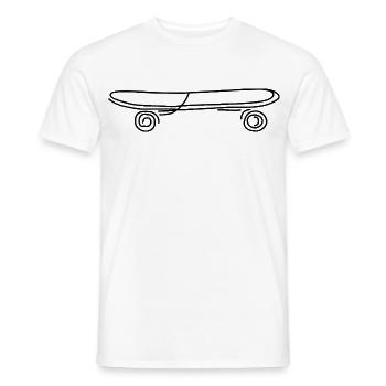 Skateboard - Männer T-Shirt - Weiß - Vorne - AI Model Male 178 dark (178cm)