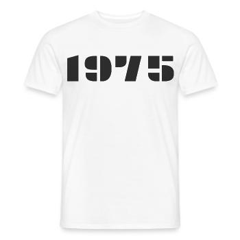 1975 - T-shirt homme - blanc - Devant - AI Model Male 178 dark (178cm)