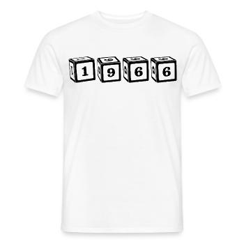 66 - Men's T-Shirt - white - Front - AI Model Male 178 dark (178cm)
