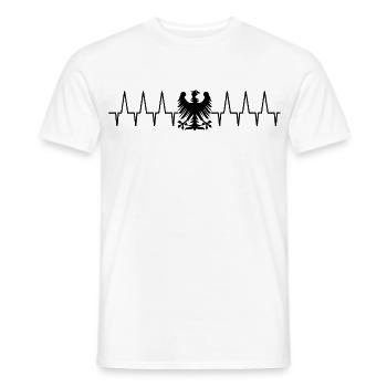 Die deutsche Frequenz - Männer T-Shirt - Weiß - Vorne - AI Model Male 178 dark (178cm)