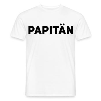 Papitän Funny Pun Capitaine Papa Ancre - T-shirt homme - blanc - Devant - AI Model Male 178 dark (178cm)