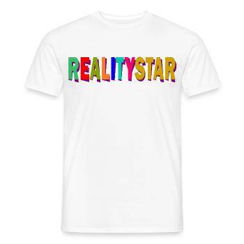 RealityStar Farbexplosion - Männer T-Shirt - Weiß - Vorne - AI Model Male 178 dark (178cm)