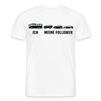 Busfahrer Linienbus Meine Follower Bus - Männer T-Shirt - Weiß - Vorne - AI Model Male 178 dark (178cm)
