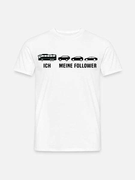 Busfahrer Linienbus Meine Follower Bus - Männer T-Shirt - Weiß