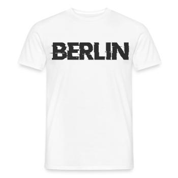 Berlin Schriftzug - Männer T-Shirt - Weiß - Vorne - AI Model Male 178 dark (178cm)