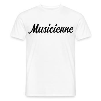 Musician Artist Melody Instrument Passionate - Men's T-Shirt - white - Front - AI Model Male 178 dark (178cm)