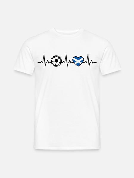 Schottland Fußball Herzschlag Schottland - Männer T-Shirt - Weiß