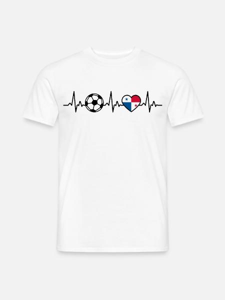 Panama Fußball Herzschlag Panama - Männer T-Shirt - Weiß