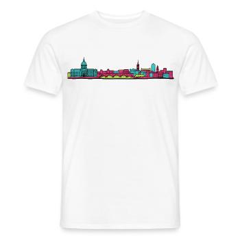 Toulouse City Skyline Basilique Linienzeichnung - Männer T-Shirt - Weiß - Vorne - AI Model Male 178 dark (178cm)