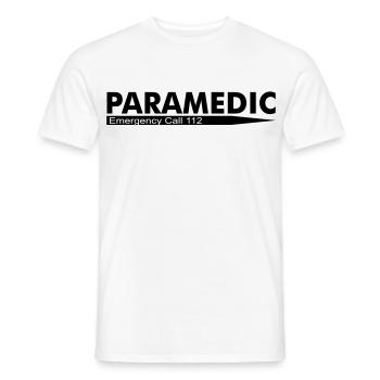 Paramedic Emergency Call 112 - Men's T-Shirt - white - Front - AI Model Male 178 dark (178cm)