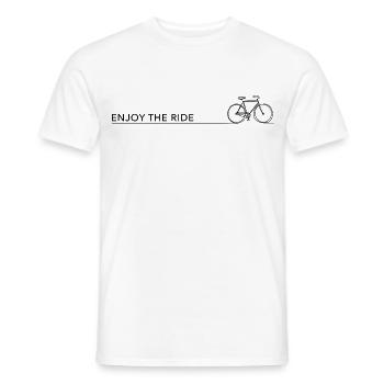 Profitez de la balade à vélo Cyclisme Sport - T-shirt homme - blanc - Devant - AI Model Male 178 dark (178cm)
