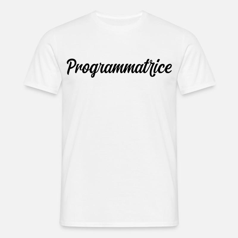 Programmatrice Informatique Code Développeuse Web - T-shirt Homme - blanc