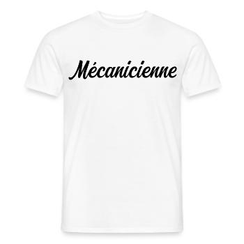 Mécanicienne Automobile Réparation Moteur Auto Pro - T-shirt homme - blanc - Devant - AI Model Male 178 dark (178cm)