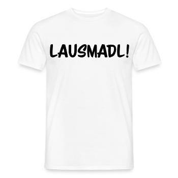 Lausmadl - Männer T-Shirt - Weiß - Vorne - AI Model Male 178 dark (178cm)