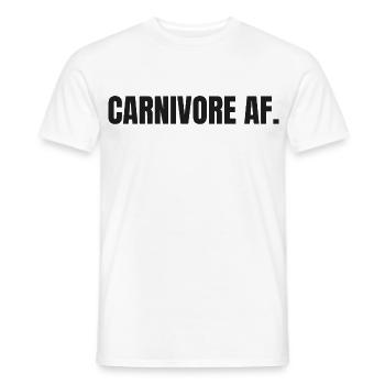 CARNIVORE | T-shirt Carnivore | Amateur de viande audacieux - T-shirt homme - blanc - Devant - AI Model Male 178 dark (178cm)