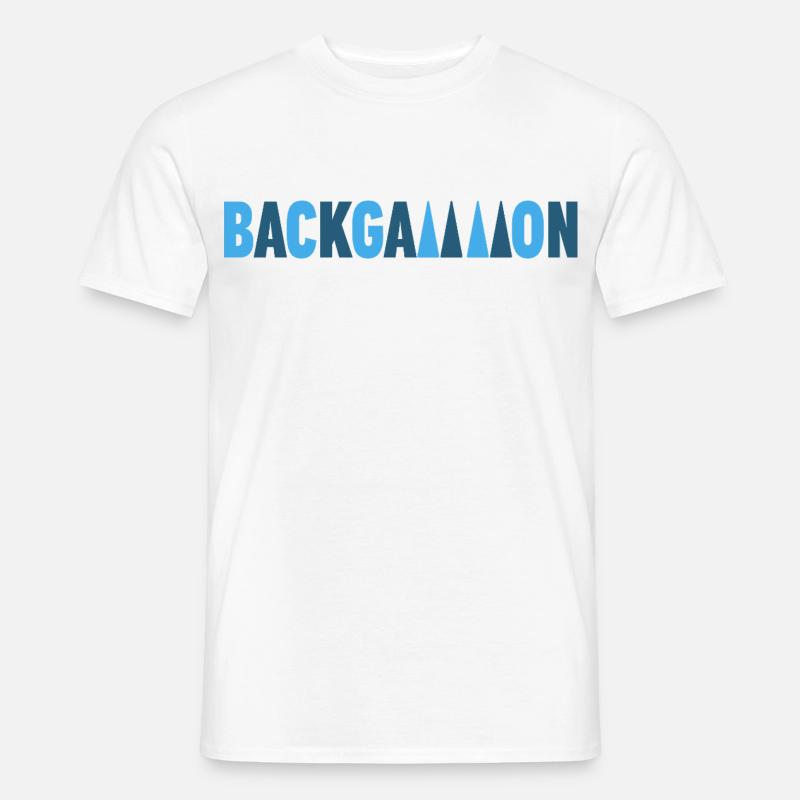 Backgammon - Männer T-Shirt - Weiß