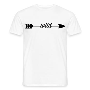 Wild - Männer T-Shirt - Weiß - Vorne - AI Model Male 178 dark (178cm)