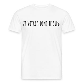 Je Lis Donc Je Suis - Humour Littéraire - T-shirt homme - blanc - Devant - AI Model Male 178 dark (178cm)