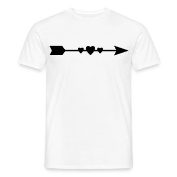 Arrow with hearts - Men's T-Shirt - white - Front - AI Model Male 178 dark (178cm)