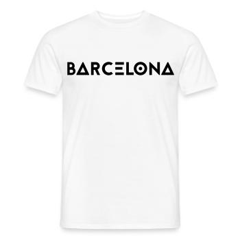 BARCELONA - Men's T-Shirt - white - Front - AI Model Male 178 dark (178cm)
